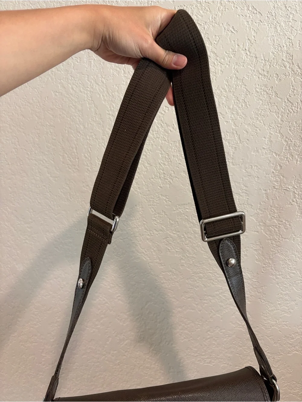 Louis Vuitton Andrei Brown Taiga Crossbody Bag